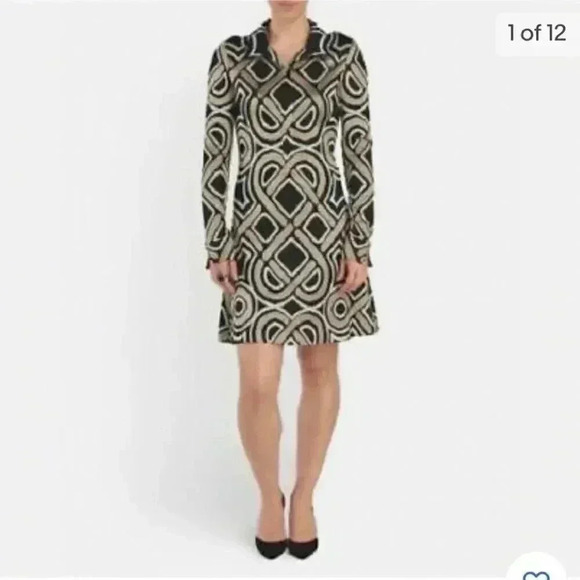 Diane Von Furstenberg Anna Love Knot Shirt Dress - Picture 1 of 6